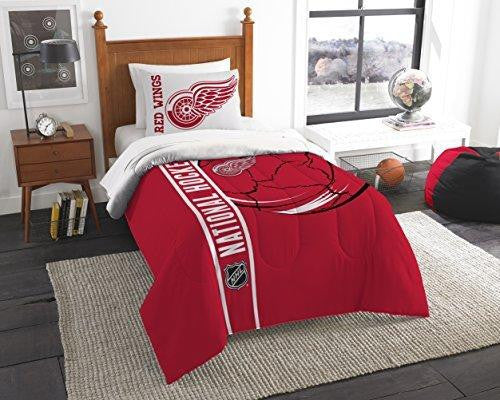 Detroit Red Wings Nhl Twin Comforter Set (soft & Cozy) (64 X 86)