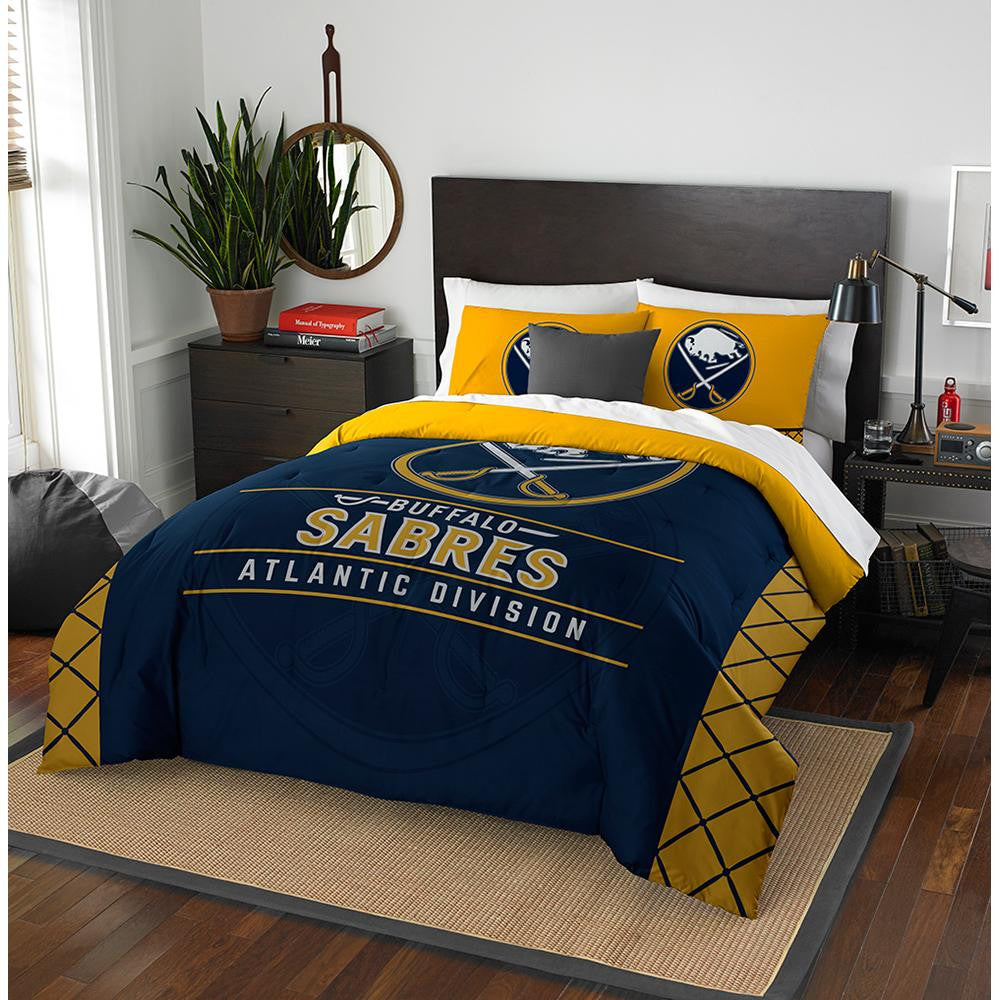 Buffalo Sabres Nhl Full Comforter Set (draft Series) (86" X 86")