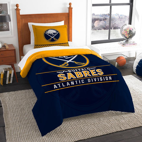 Buffalo Sabres Nhl Twin Comforter Set (draft Series) (64" X 86")