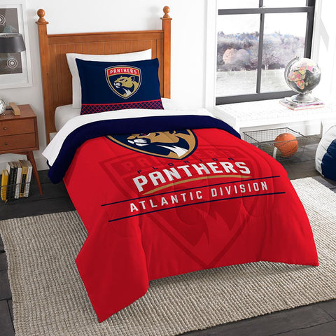 Florida Panthers Nhl Twin Comforter Set (draft Series) (64" X 86")