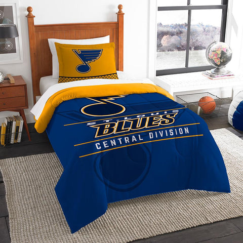 St. Louis Blues Nhl Twin Comforter Set (draft Series) (64" X 86")