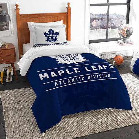 Toronto Maple Leafs Nhl Twin Comforter Set (draft Series) (64" X 86")