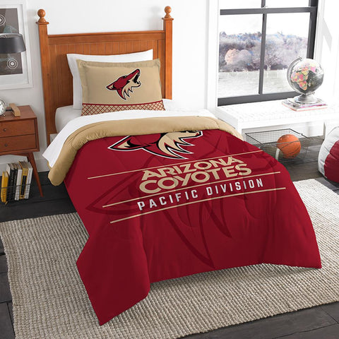 Phoenix Coyotes Nhl Twin Comforter Set (draft Series) (64" X 86")