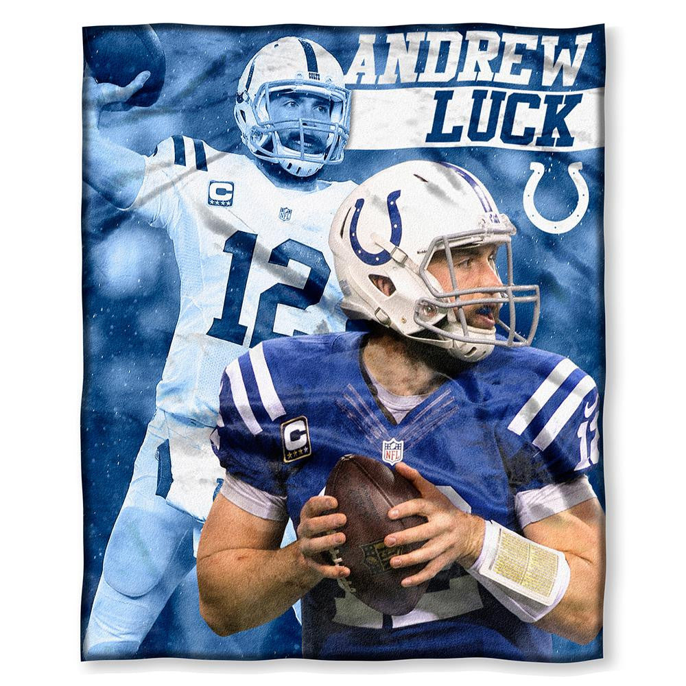 Indianapolis Colts Nfl Andrew Luck Silk Touch Throw (50in X 60in)