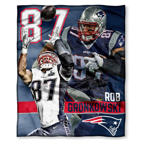 New England Patriots NFL Rob Gronowski Silk Touch Throw (50in x 60in)