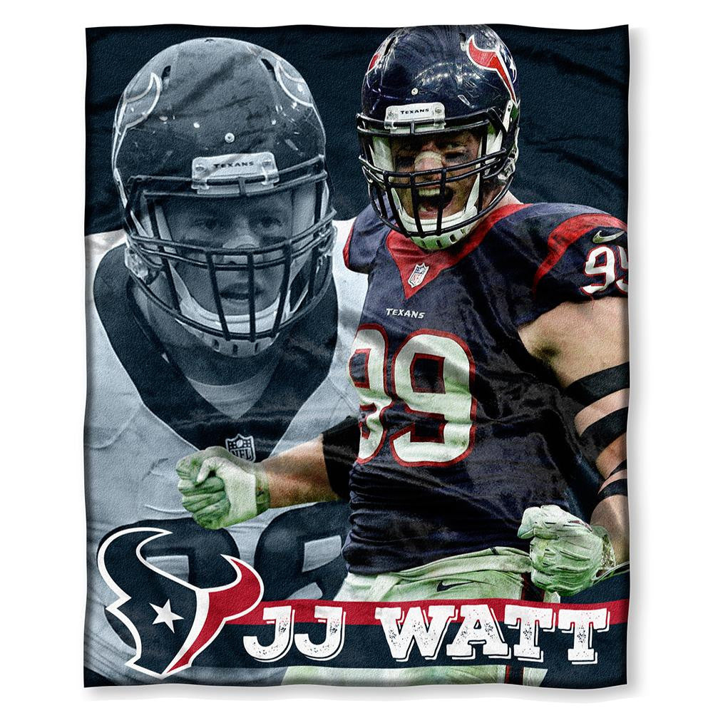 Houston Texans NFL J.J. Watt Silk Touch Throw (50in x 60in)