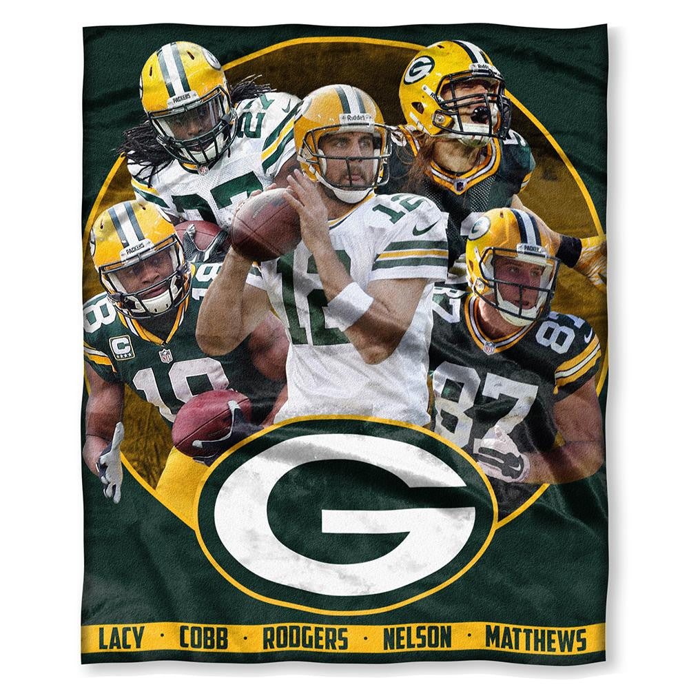 Green Bay Packers Nfl Packers Players Silk Touch Throw (50in X 60in)