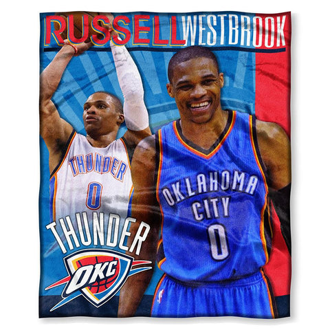 Oklahoma City Thunder NBA Russell Westbrook Silk Touch Throw (50in x 60in)