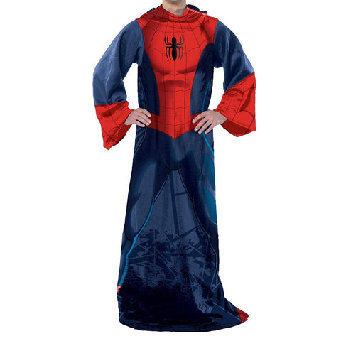 Spider-man - Spider Up  Adult Uniform Comfy Throw Blanket W- Sleeves