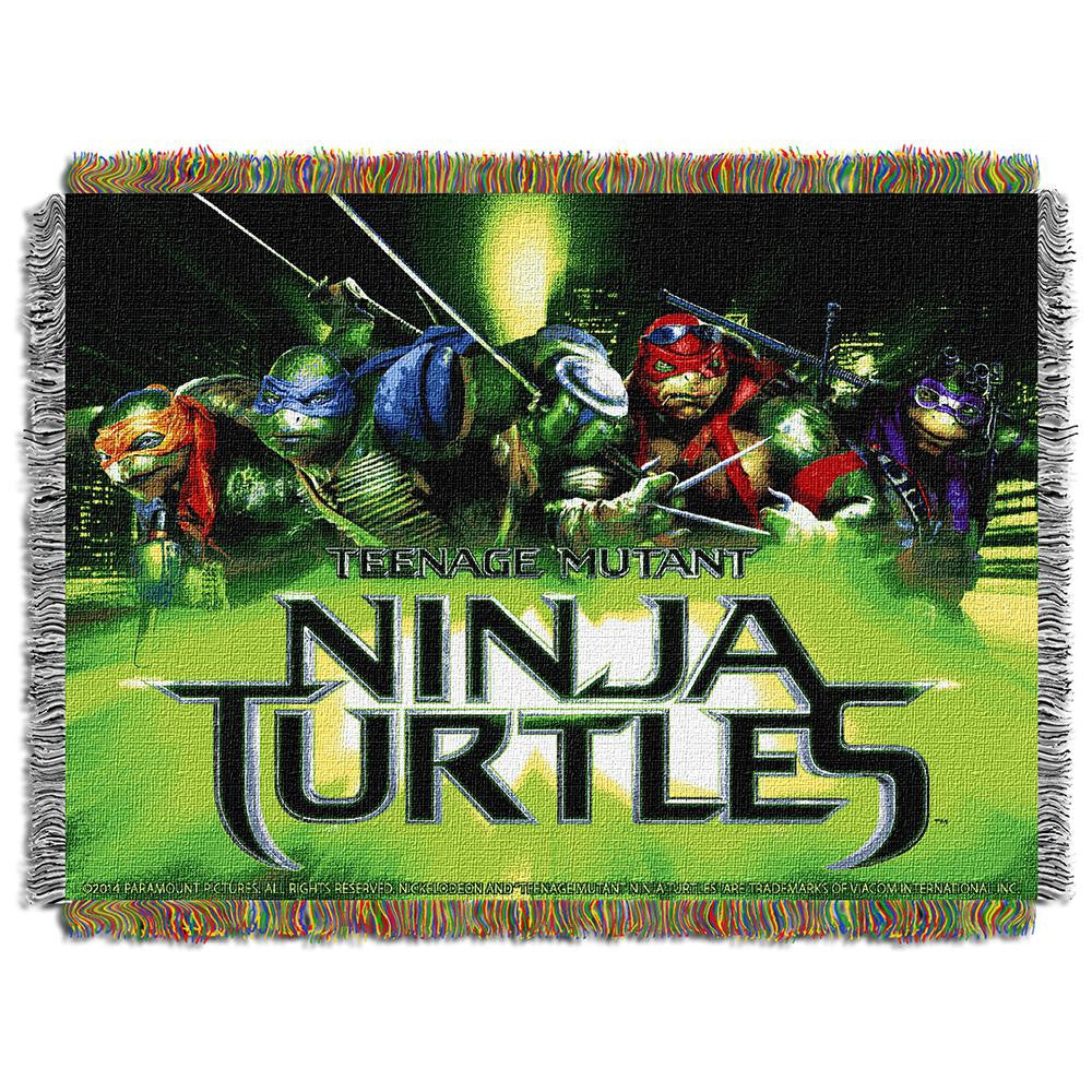 Tmnt "movie Poster" Triple Woven Jacquard Throw (48"x60")