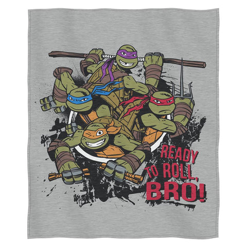 Tmnt "turtle Roll"  Sweatshirt Throw (50" X 60")