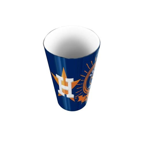 Houston Astros Mlb Polymer Bathroom Tumbler (ink Burst Series)