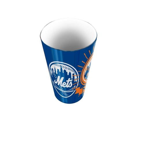 New York Mets Mlb Polymer Bathroom Tumbler (ink Burst Series)