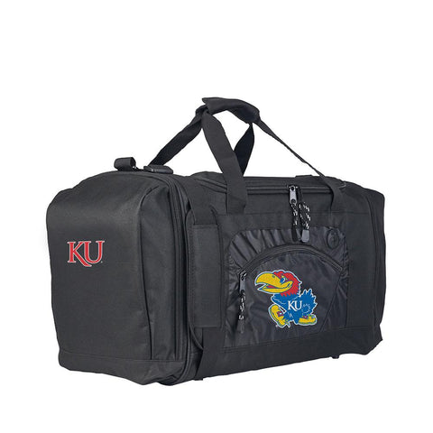 Kansas Jayhawks Ncaa Roadblock Duffel Bag (black-black)