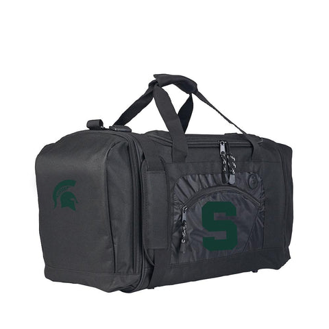 Michigan State Spartans Ncaa Roadblock Duffel Bag (black-black)