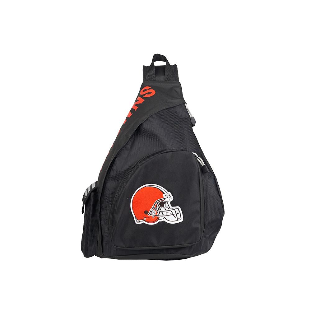 Cleveland Browns Nfl "leadoff" Sling (black-black)