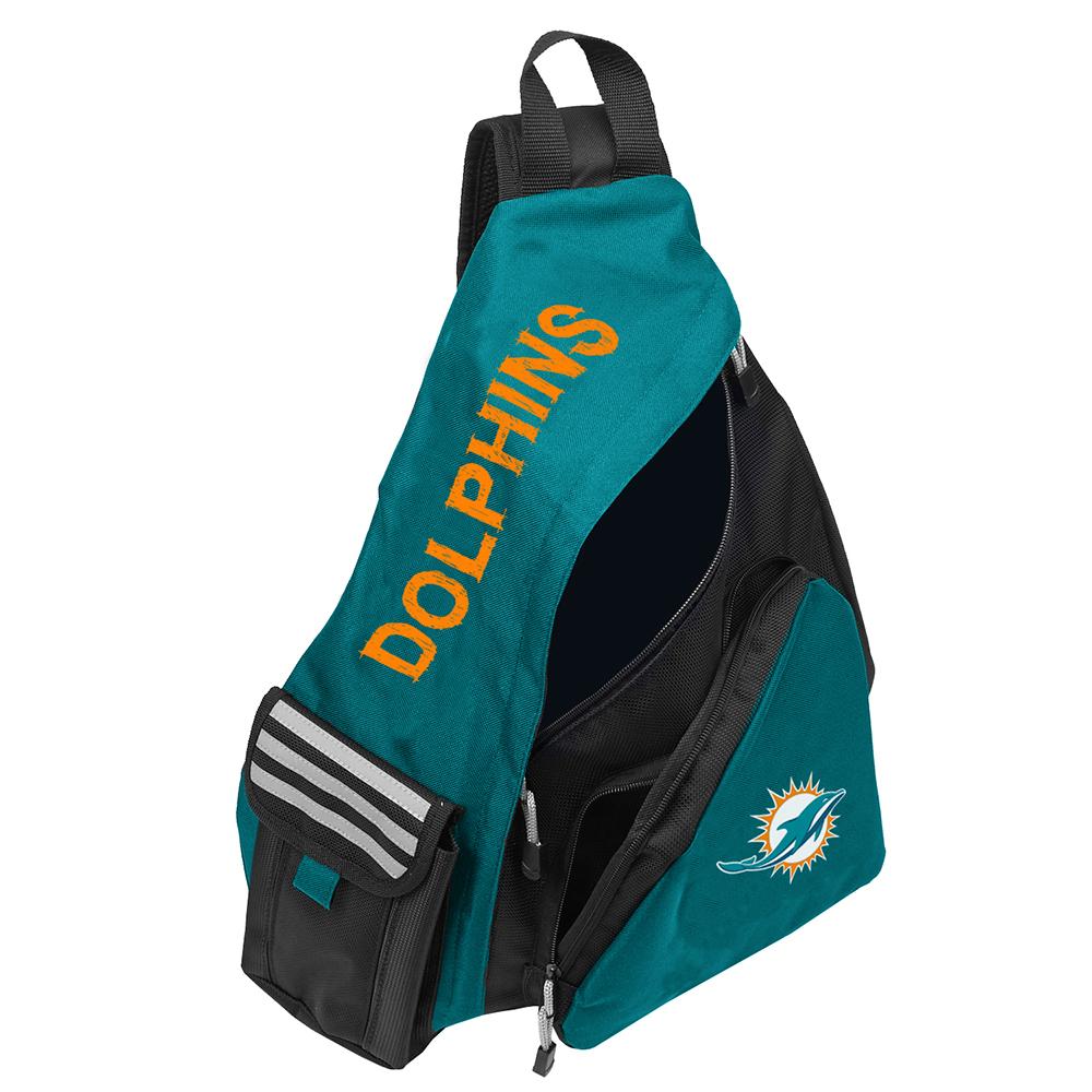 Miami Dolphins Nfl "leadoff" Sling (aqua-black)