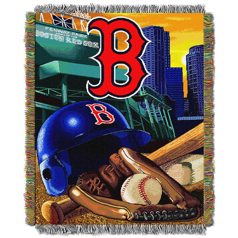 Boston Red Sox MLB Woven Tapestry Throw (Home Field Advantage) (48x60)