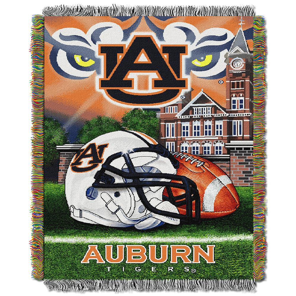 Auburn Tigers Ncaa Woven Tapestry Throw (home Field Advantage) (48"x60")