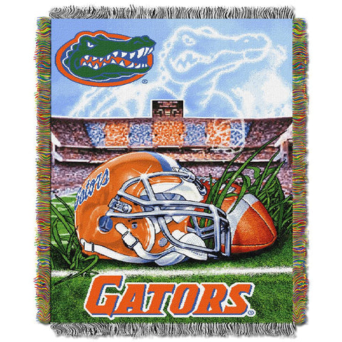 Florida Gators Ncaa Woven Tapestry Throw (home Field Advantage) (48"x60")