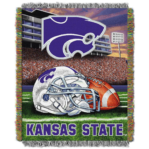 Kansas State Wildcats Ncaa Woven Tapestry Throw (home Field Advantage) (48"x60")