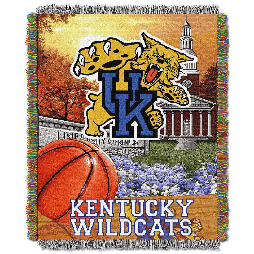 Kentucky Wildcats Ncaa Woven Tapestry Throw (home Field Advantage) (48"x60")