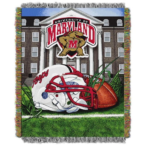 Maryland Terps Ncaa Woven Tapestry Throw (home Field Advantage) (48"x60")