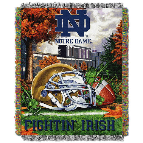 Notre Dame Irish Ncaa Woven Tapestry Throw (home Field Advantage) (48"x60")