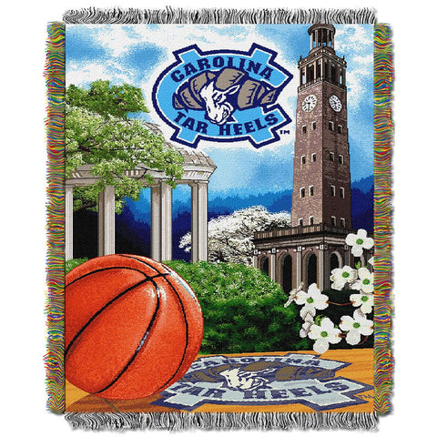 North Carolina Tar Heels Ncaa Woven Tapestry Throw (home Field Advantage) (48"x60")