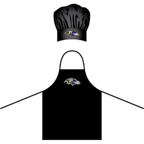 Baltimore Ravens NFL Barbeque Apron and Chef's Hat