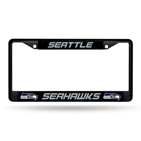 Seattle Seahawks NFL Black (Metal) Lincense Plate Frame