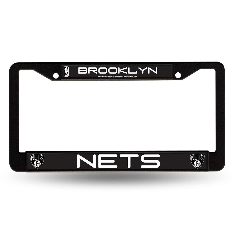 New York Nets Nba Black (metal) Lincense Plate Frame