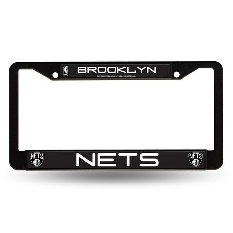 New York Nets Nba Black (metal) Lincense Plate Frame