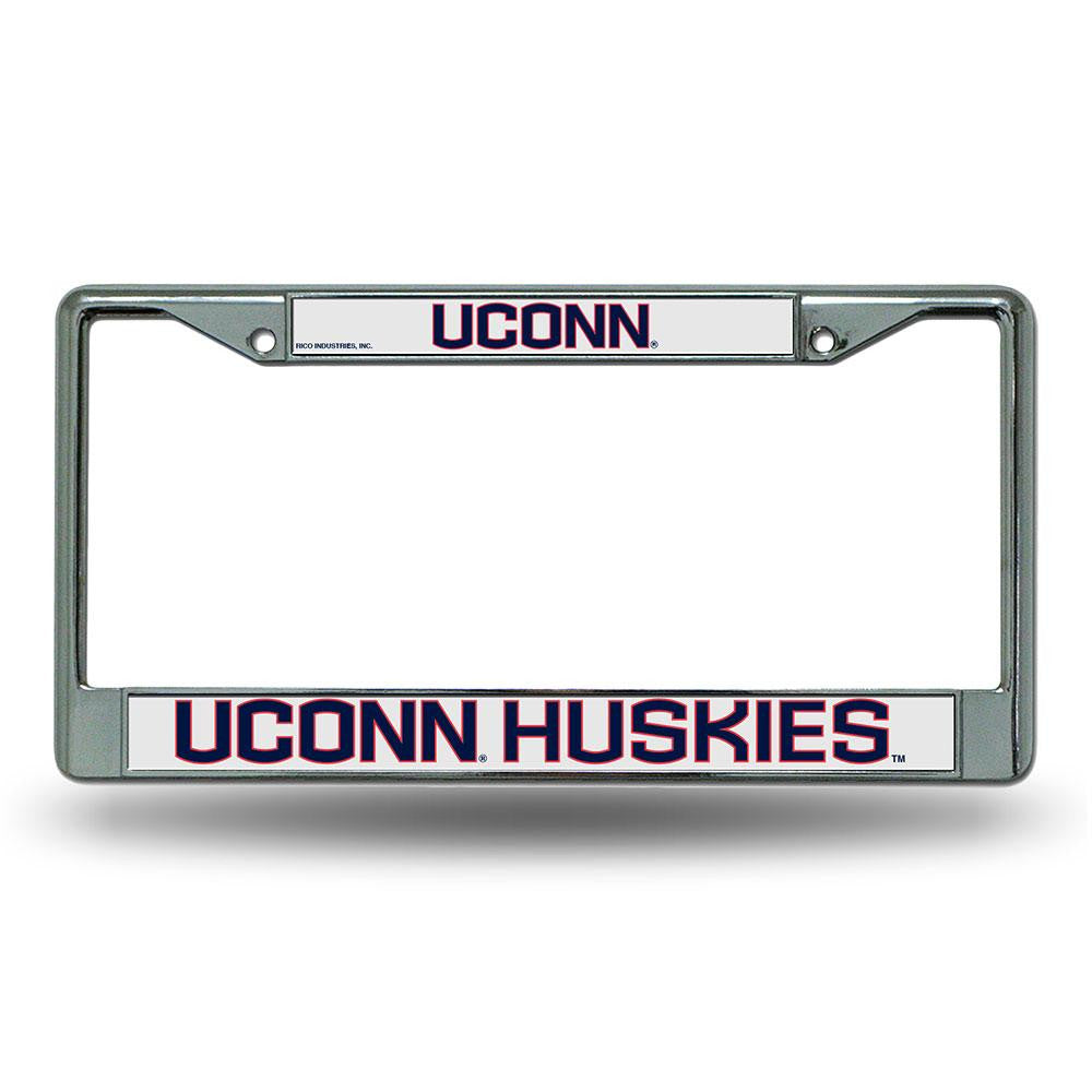 Connecticut Huskies Ncaa Chrome License Plate Frame