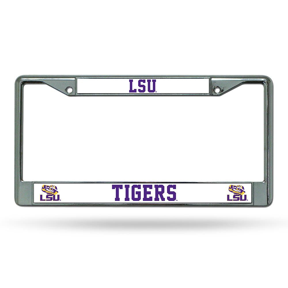 Lsu Tigers Ncaa Chrome License Plate Frame