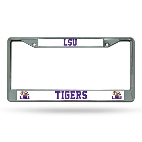 Lsu Tigers Ncaa Chrome License Plate Frame