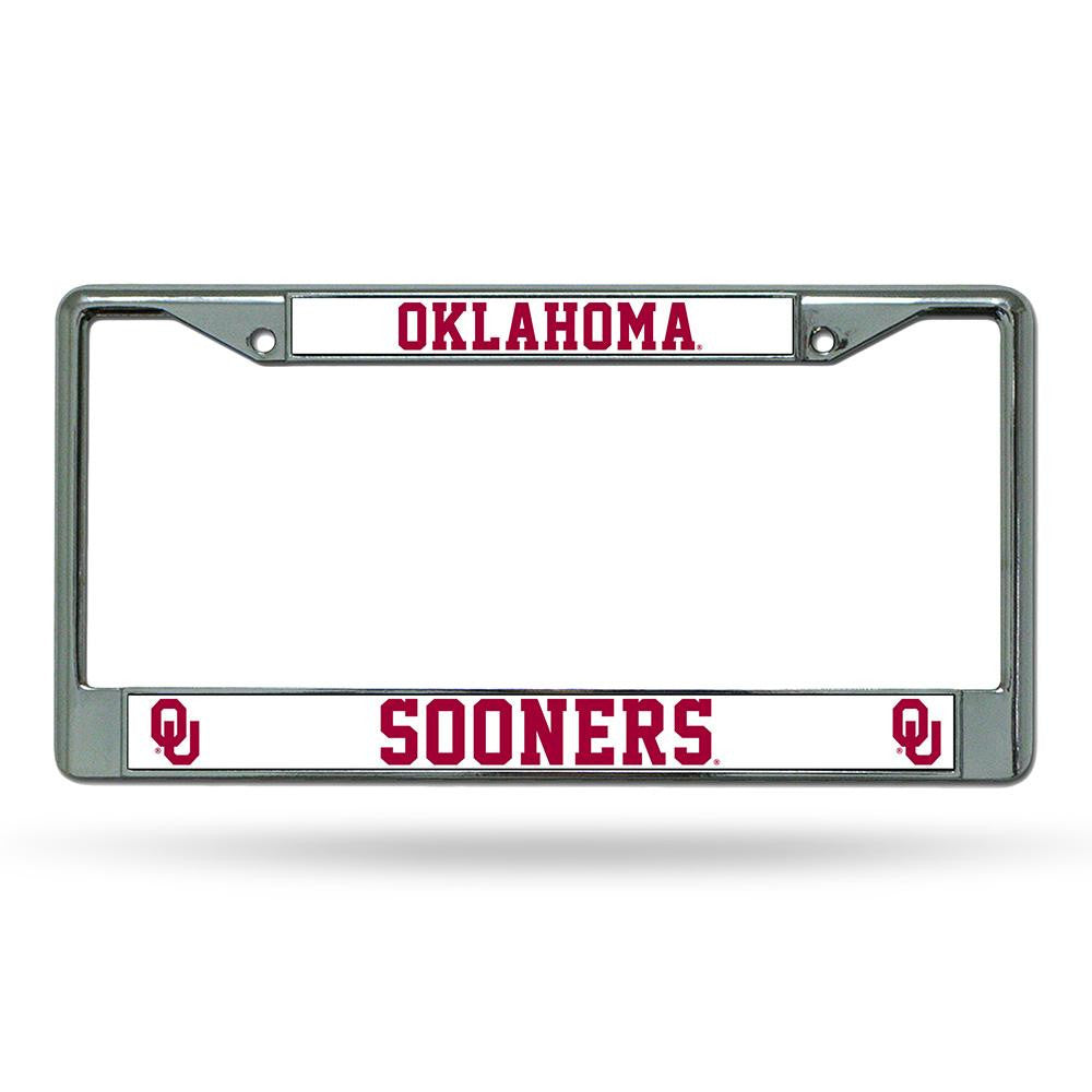 Oklahoma Sooners Ncaa Chrome License Plate Frame