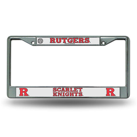 Rutgers Scarlet Knights Ncaa Chrome License Plate Frame