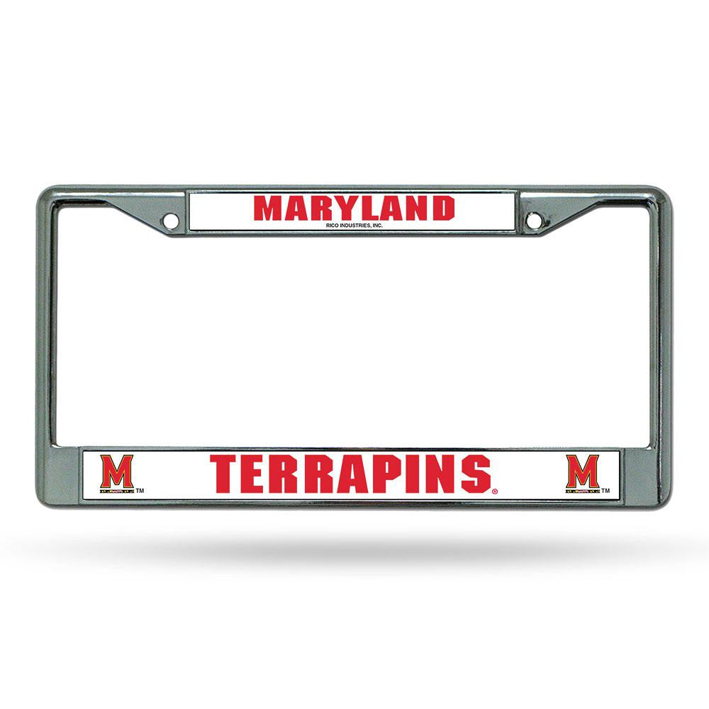 Maryland Terps Ncaa Chrome License Plate Frame