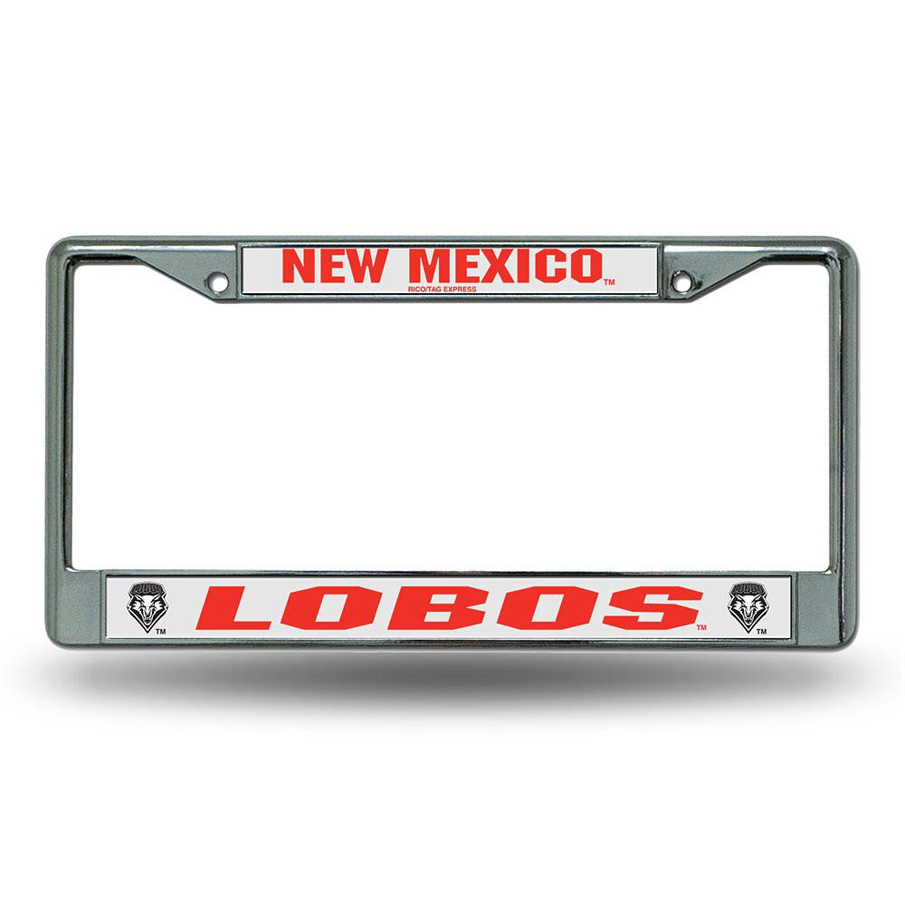 New Mexico Lobos Ncaa Chrome License Plate Frame