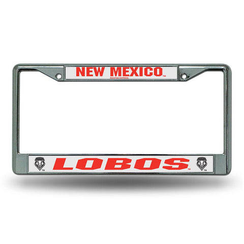 New Mexico Lobos Ncaa Chrome License Plate Frame