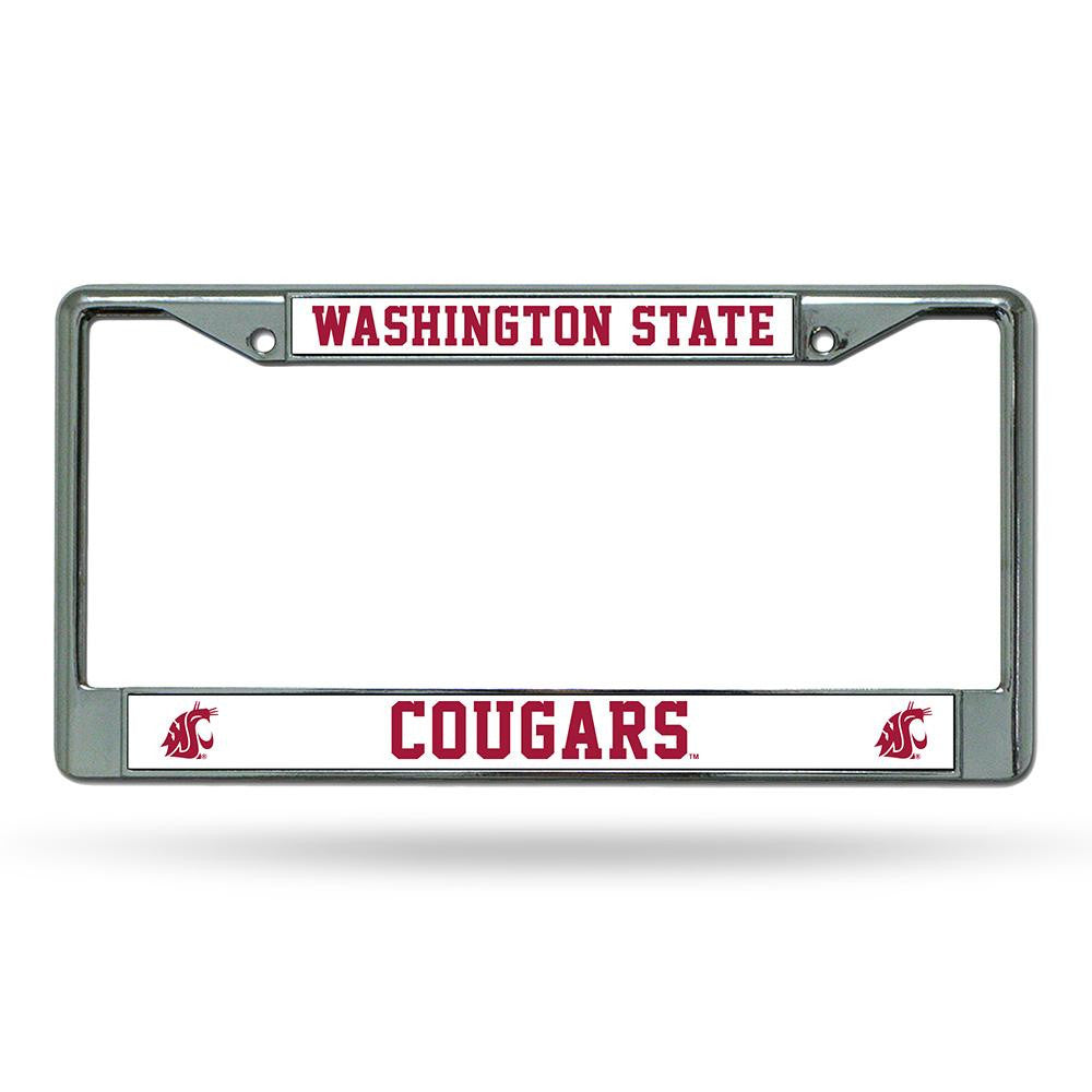 Washington State Cougars Ncaa Chrome License Plate Frame