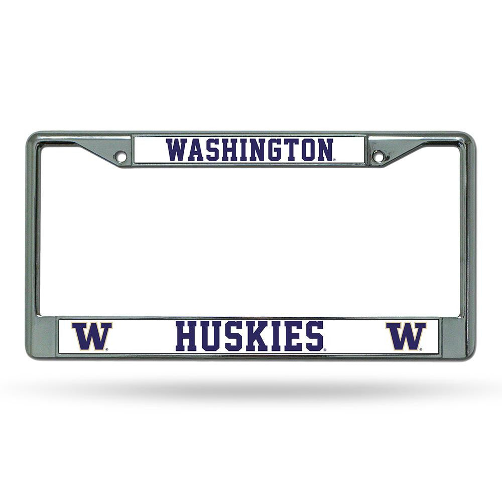 Washington Huskies Ncaa Chrome License Plate Frame