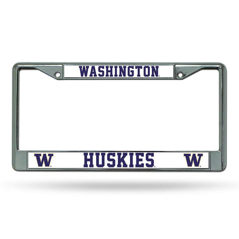 Washington Huskies Ncaa Chrome License Plate Frame