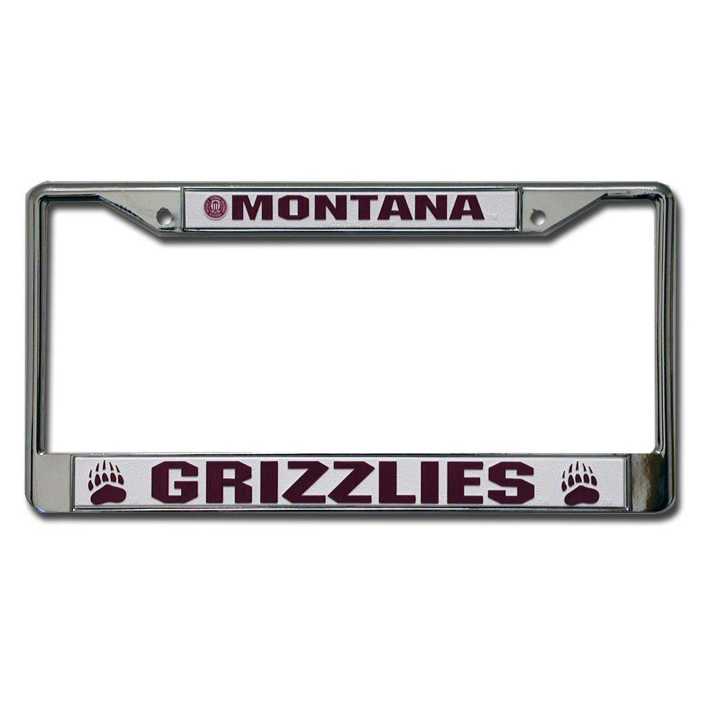 Montana Grizzlies Ncaa Chrome License Plate Frame