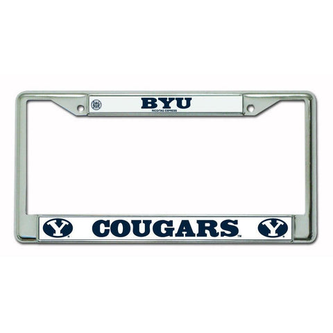 Brigham Young Cougars Ncaa Chrome License Plate Frame