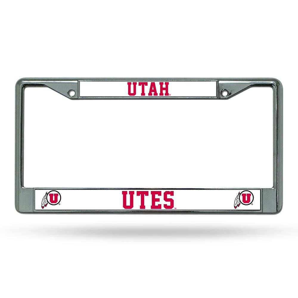 Utah Utes Ncaa Chrome License Plate Frame