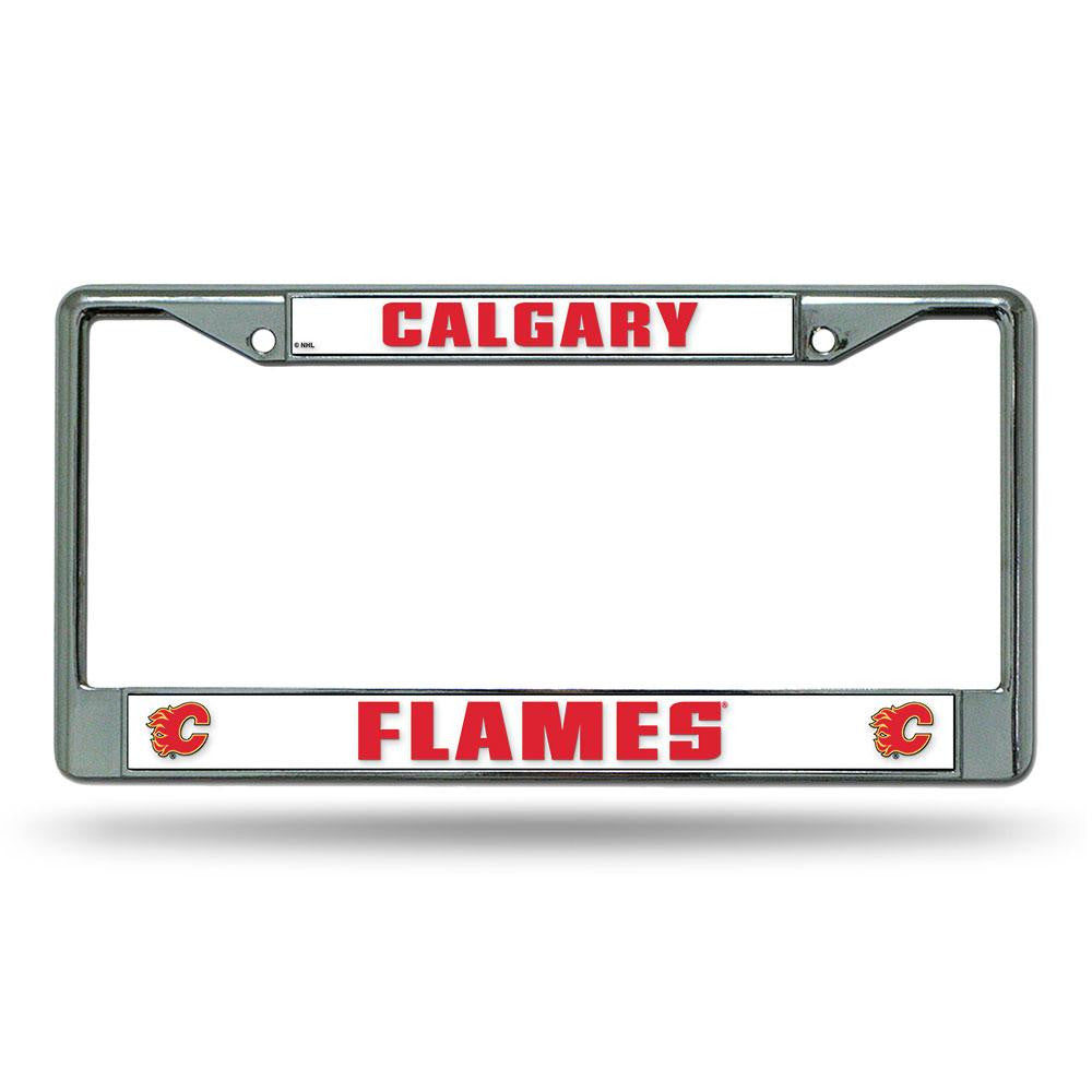 Calgary Flames Nhl Chrome License Plate Frame