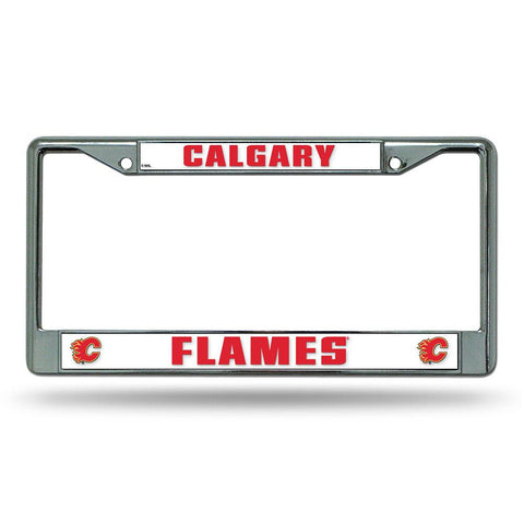 Calgary Flames Nhl Chrome License Plate Frame