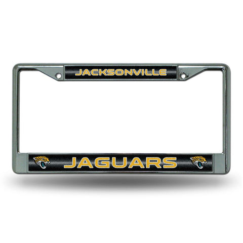 Jacksonville Jaguars NFL Bling Glitter Chrome License Plate Frame